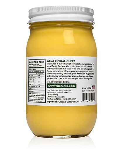 Grass Fed Organic Ghee Clarified Butter From Grass Fed Cows Paleo