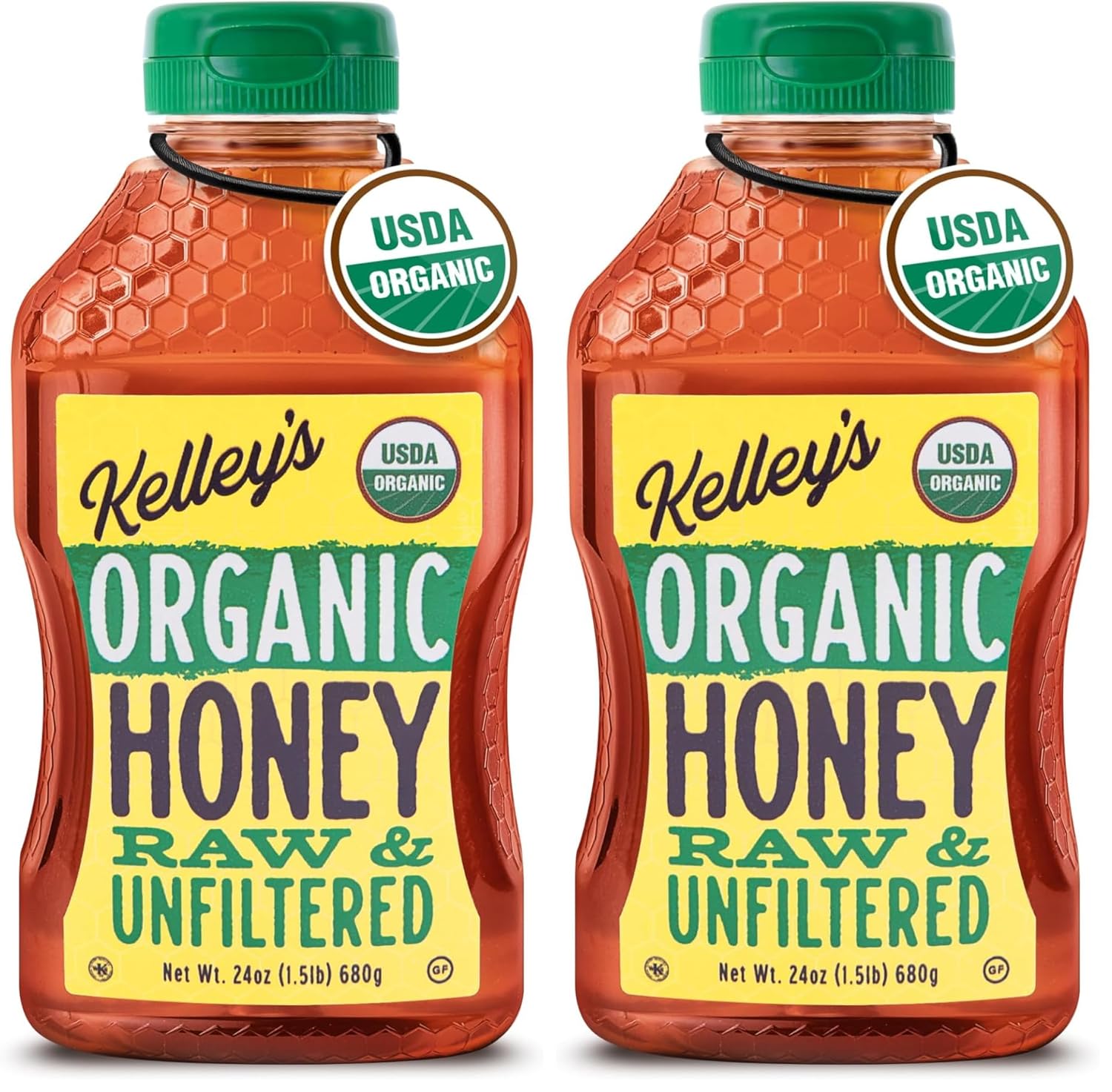 Kelley's 100% Organic Raw & Unfiltered Honey